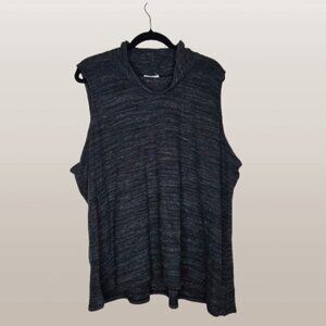 Pure Jill by J. Jill Women's Sleeveless Mock-Neck Sweater Tank - Grey, 3X